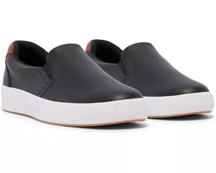 Кроссовки Keds Pursuit Slip On, цвет Black/Cognac Leather