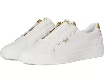 Кроссовки Keds Pursuit Zip, цвет Snow White/Gold Leather