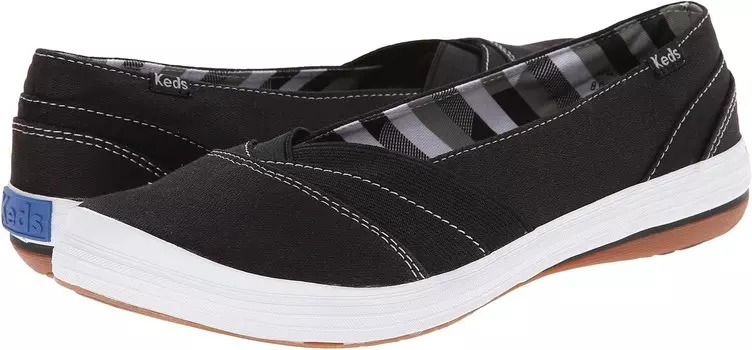 Кроссовки Keds Whimsy Slip-On Canvas/Gore, цвет Black Canvas/Gore