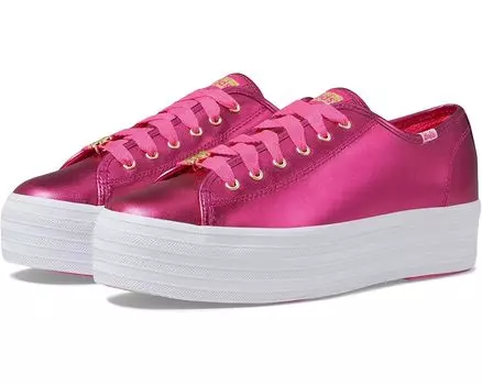 Кроссовки Keds X Barbie Triple Up Lace-Up, цвет Pink Metallic Leather