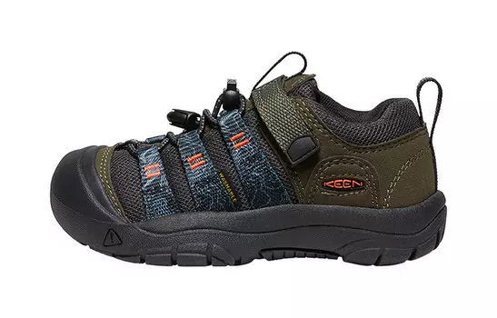 Кроссовки KEEN Newport H2 Kids Outdoor Shoes PS Low-top Forest Night / Magnet Gray, черный