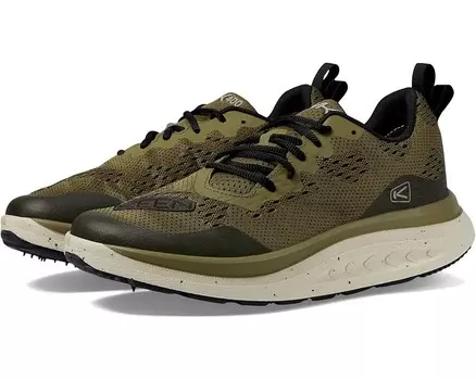 Кроссовки KEEN WK400 Performance Breathable Walking, цвет Martini Olive/Black