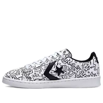 Кроссовки keith haring x pro leather 'white black' Converse, белый