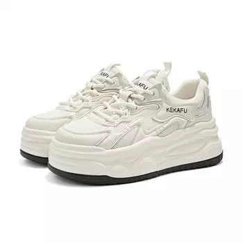 Кроссовки KEKAFU Skateboarding Shoes Women's Low-top, бежевый/черный