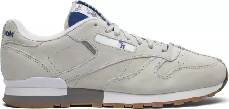 Кроссовки kendrick lamar x classic leather 'skull grey' Reebok, серый