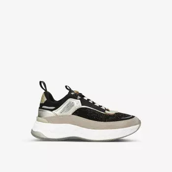 Кроссовки Kensington из кожи и ткани, украшенные кристаллами Kurt Geiger London, черный