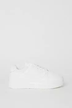 Кроссовки Kiku на платформе со шнуровкой Oasis, белый
