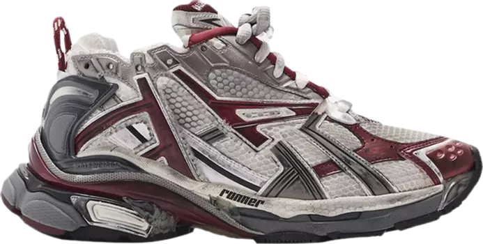 Кроссовки Kith x Balenciaga Runner White Burgundy, белый
