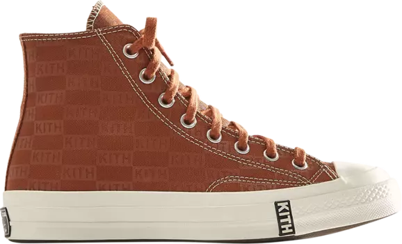 Кроссовки Kith x Chuck 70 High 'Gingerbread Monogram', оранжевый