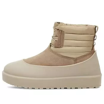 Кроссовки классические мини на шнуровке погодные ботинки Ugg, бежевый