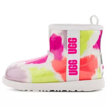 Кроссовки классические прозрачные мини-ботинки с пятнами для вечеринок Ugg, белый