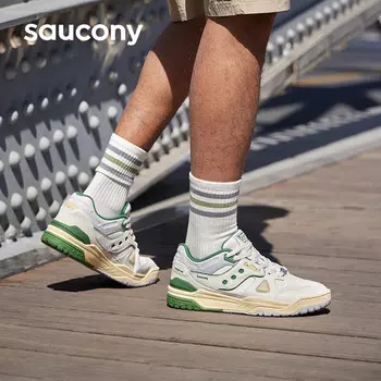 Кроссовки классические унисекс Saucony Cross 90 PRM для спорта и отдыха, серый / зеленый