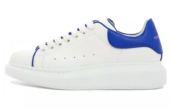 Кроссовки кожаные Alexander Mcqueen, белый / синий
