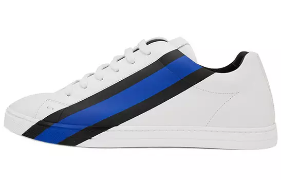 Кроссовки кожаные Fendi, белый / синий