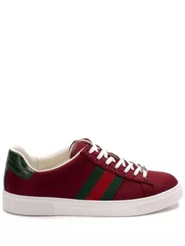Кроссовки кожаные Gucci, красный