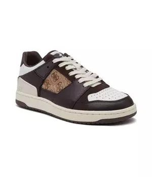 Кроссовки кожаные Guess Sava, коричневый
