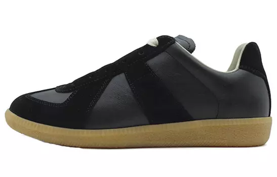 Кроссовки кожаные Maison Margiela Replica, черный