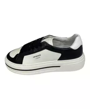 Кроссовки кожаные микс чёрно Copenhagen Shoes, белый