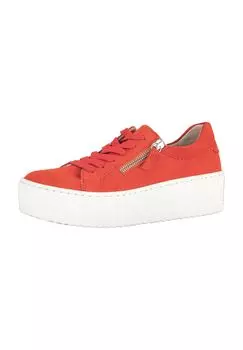 Кроссовки кожаные на платформе женские Gabor, цвет Pumpkin Creme