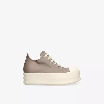 Кроссовки кожаные Rick Owens Mega Bumper, бежевый