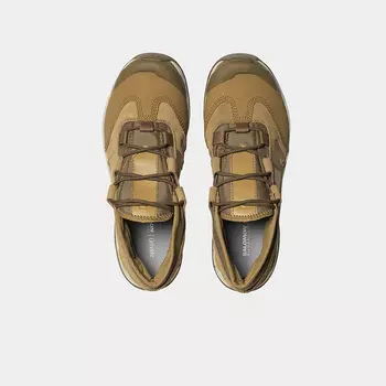 Кроссовки кожаные Salomon Jungle Ultra Low Advanced спортивные, серо-коричневый