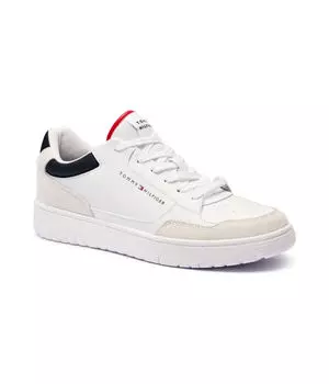 Кроссовки кожаные Tommy Hilfiger, белый / черный / красный