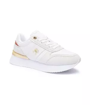 Кроссовки кожаные Tommy Hilfiger, белый / золотой