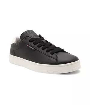 Кроссовки кожаные Tommy Jeans на белой подошве, черный