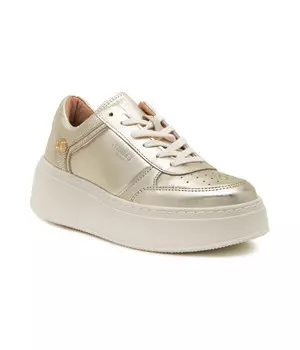 Кроссовки кожаные Twin-Set, золотой