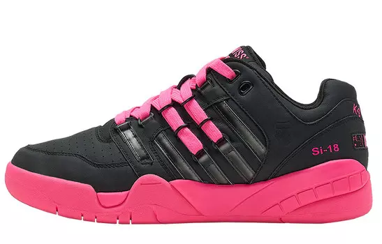 Кроссовки KSWISS Skateboarding Shoes Women's Low-top Neon Pink, черный