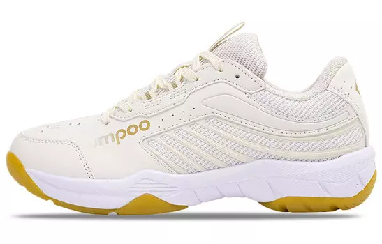 Кроссовки KUMPOO Badminton Shoes Unisex Low-top Beige/Yellow, бежевый