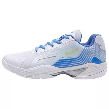 Кроссовки KUMPOO Badminton Shoes Unisex Low-top White/Blue, белый/синий
