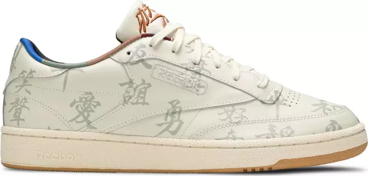 Кроссовки kung fu panda x club c 85 'chinese calligraphy' Reebok, белый