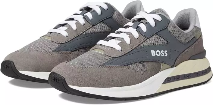 Кроссовки Kurt Mix Material Sneakers BOSS, цвет Medium Grey/Pebble Grey