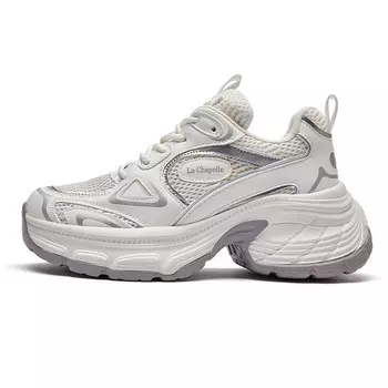 Кроссовки La Chapelle Chunky Sneakers Women's Low-top, белый/черный