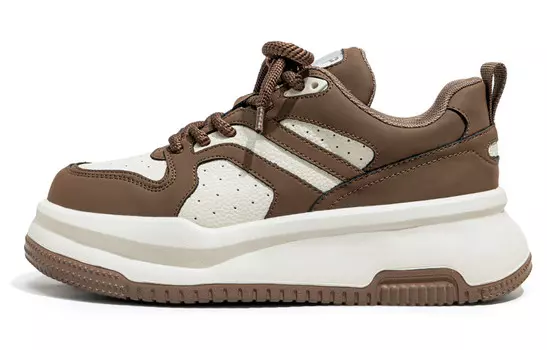 Кроссовки La Chapelle Skateboard Low-Top, коричневый/белый