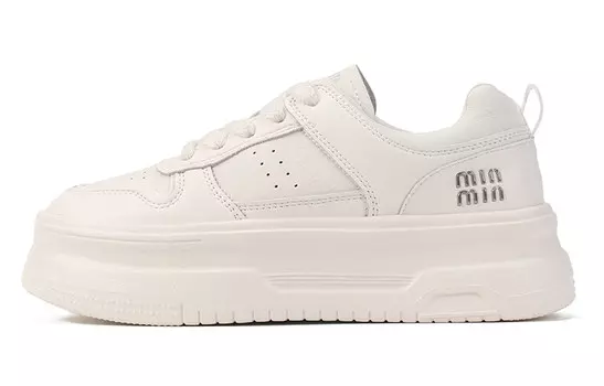 Кроссовки La Chapelle Skateboarding Shoes Women's Low-top, белый/серебряный