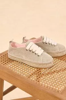 Кроссовки La Havana на шнуровке Manebi, бежевый