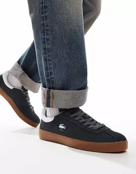 Кроссовки Lacoste Baseshot 224 из темно-серой замши