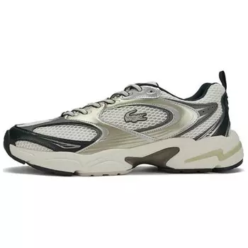 Кроссовки LACOSTE Lifestyle Shoes Men Low-top Beige/Green, зеленый