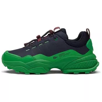 Кроссовки LACOSTE Lifestyle Shoes Women's Low-top Black/Green, черный/зеленый