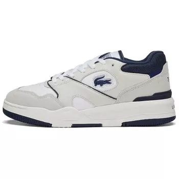 Кроссовки LACOSTE Skateboarding Shoes Men Low-top White/Blue, белый/синий