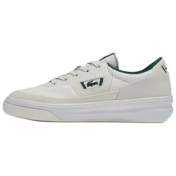 Кроссовки LACOSTE Skateboarding Shoes Men Low-top Beige, цвет Off White