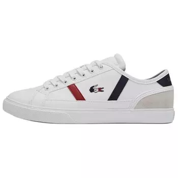 Кроссовки LACOSTE Skateboarding Shoes Men Low-top White, белый