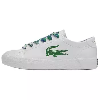 Кроссовки LACOSTE Skateboarding Shoes Women's Low-top White/Green, зеленый