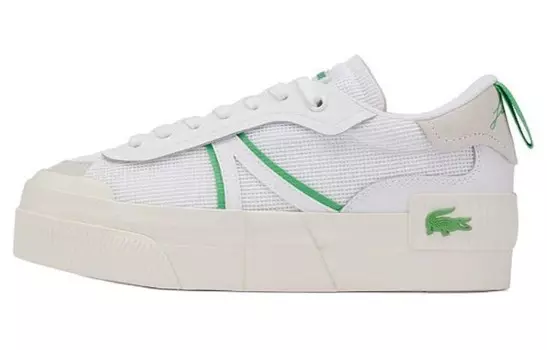 Кроссовки LACOSTE Skateboarding Shoes Women's Low-top Off White, цвет Off White
