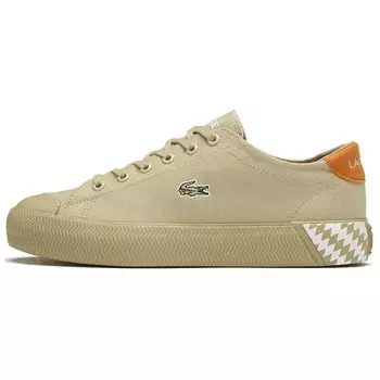 Кроссовки LACOSTE Skateboarding Shoes Women's Low-top Khaki, хаки