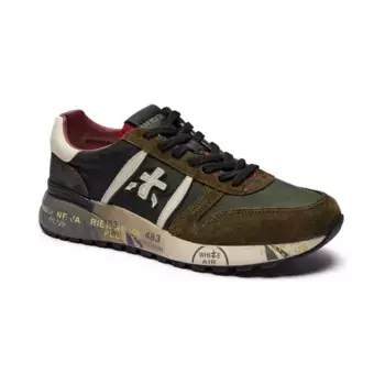 Кроссовки Lander с добавлением кожи Premiata, хаки