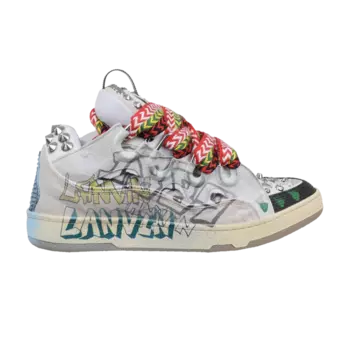 Кроссовки Lanvin Curb Sneakers 'Graffiti', белый