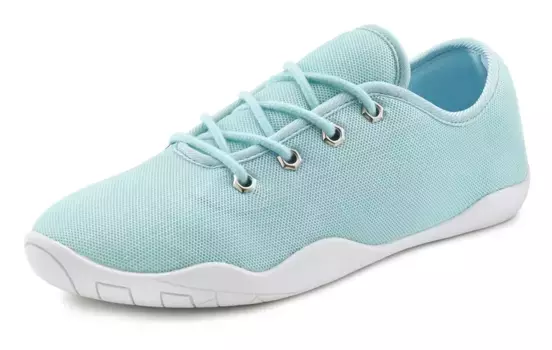 Кроссовки LASCANA, на ультраплоской подошве, супер легкие, на шнуровке, унисекс VEGAN, бирюзовый